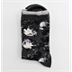 Damensocke grau 36-41 mit Blumenmuster
