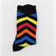 Damensocke schwarz 36-41 mit farbigen Streifen