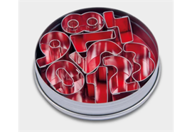 Dose 10cm 9 Ausstecher Zahl Weissblech