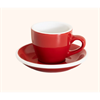 Egg Espresso Cup 80ml rot ohne Teller