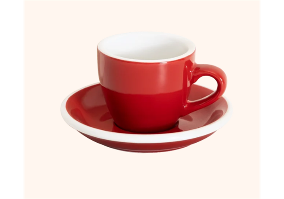 Egg Espresso Cup 80ml rot ohne Teller Egg Espresso Cup 80ml rot ohne Teller