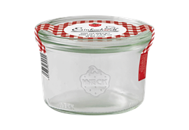 Einmachglas Sturzform mit Glasleckel 200 ml ø 80 m Weck