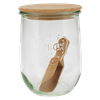 Einmachglas Tulpenform mit Holzdeckel und Schaufel 1000 ml ø 100 mm Weck