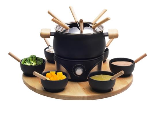 Elektro Fleischfondue-Set Mia 21-teilig schwarz
