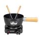 Elektro Käsefondue - Set "Chalet", 4-teilig schwarz, 500W