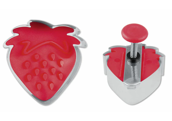 Erdbeere mit Prägung 4.5cm