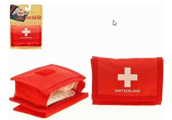 Erste Hilfe Etui rot mit CH-Kreuz Switzerland, Erste Hilfe Etui rot mit CH-Kreuz Switzerland,