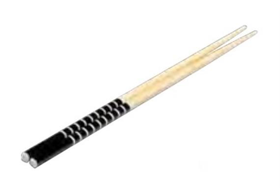 Esstäbchen Holz schwarz 6 Paar 24 cm