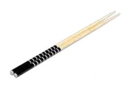 Esstäbchen Holz schwarz 6 Paar 24 cm