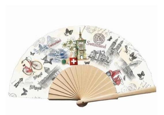 Fächer weiss mit City Motiv Fächer weiss mit City Motiv