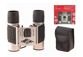 Feldstecher Silber 8x22 mit CH-Kreuz in Etui,