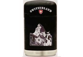 Feuerzeug schwarz Matterhorn / Relief Design