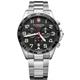FieldForce Chrono d;42cm, black dial, bracelet