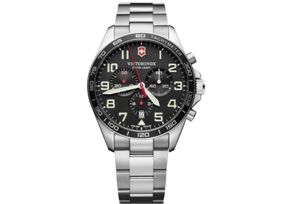 FieldForce Chrono d;42cm, black dial, bracelet