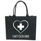 Filztasche Shopper Small Switzerland Herz anthrazi