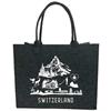 Filztasche Shopper Small Zermatt Symbole anthrazit