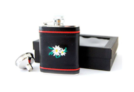 Flachmann 9cl Edelweiss gestickt
