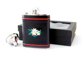 Flachmann 9cl Edelweiss gestickt
