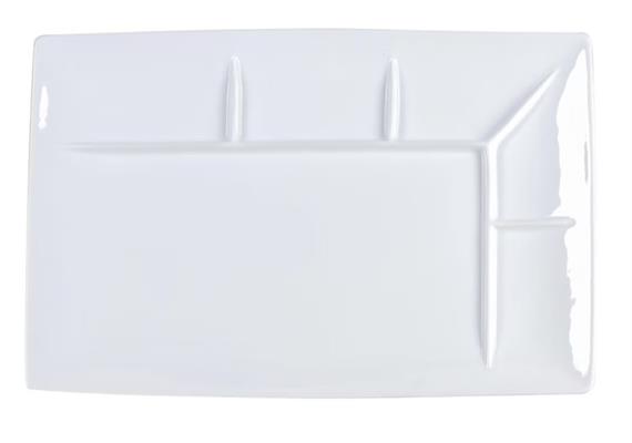Fleischfondue Teller weiss 35x23x2.6 cm Fleischfondue Teller weiss 35x23x2.6 cm