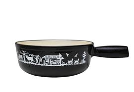 Fondue-Caquelon Scherenschnitt 21 cm schwarz