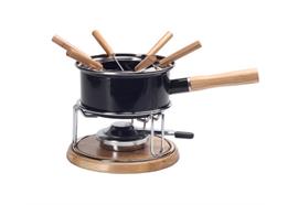 Fondue - Set "Olive" für Gemüse und Fleisch,schwarz, 10-teilig