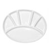 Fondue Teller "OV" für Gemüse und Fleisch,weiss, oval, 30 x 22 x 2.5 cm