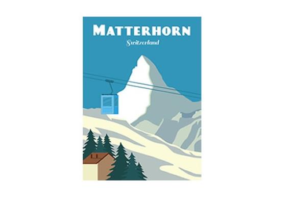 Fotomagnet Matterhorn retro