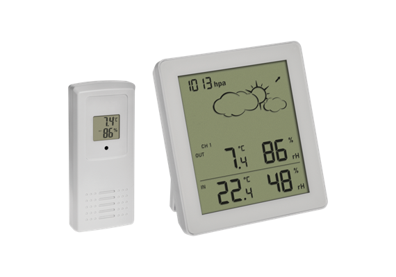 Funk-Wetterstation Clear Luftdruck 10.5x9.4x5.8 cm