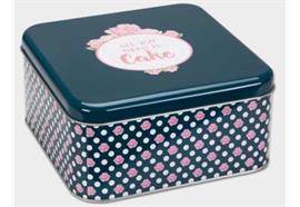 Gebäckdosen All You need is Cake quadr. bunt ca. 16.5 x 16.5x 8 cm