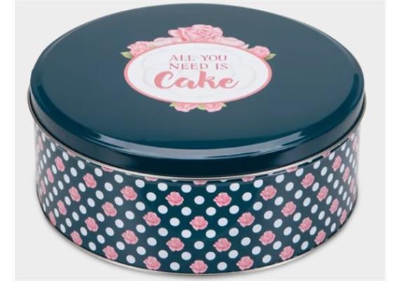 Gebäckdosen All You need is Cake rund bunt ca. 16.5x8 cm