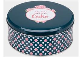 Gebäckdosen All You need is Cake rund bunt ca. 16.5x8 cm