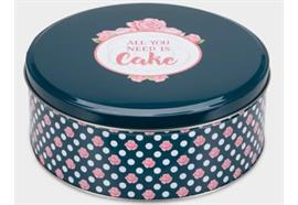 Gebäckdosen All You need is Cake rund bunt ca. 22x9.5 cm