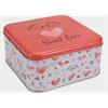 Gebäckdosen Sweet Love quadr. bunt ca. 16.5 x 16.5x8 cm
