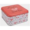 Gebäckdosen Sweet Love quadr. bunt ca. 21 x 21 x 10 cm