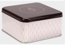 Gebäckdosen Vanilla Diamonds quadr. bunt ca. 16.5x 16.5x 8 cm