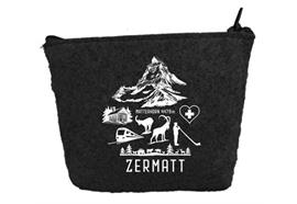 Geldbörse Zermatt Symbole anthrazit
