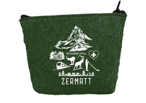 Geldbörse Zermatt Symbole grün Geldbörse Zermatt Symbole grün
