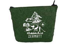 Geldbörse Zermatt Symbole grün