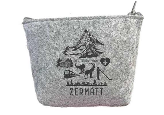 Geldbörse Zermatt Symbole hellgrau