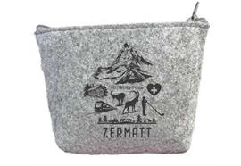 Geldbörse Zermatt Symbole hellgrau