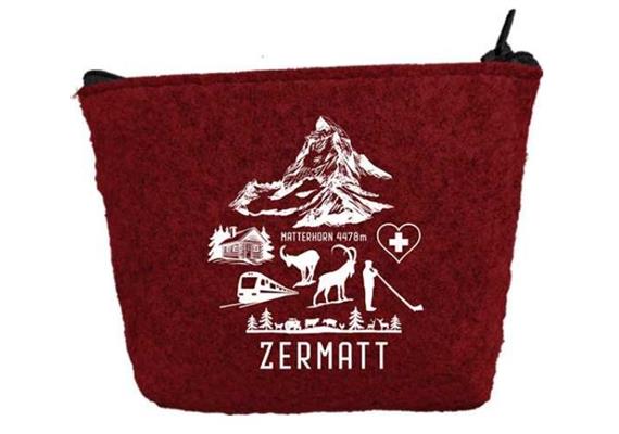 Geldbörse Zermatt Symbole rot