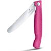 Gemüsemesser SwissClassic, faltbar, rund, Well., pink