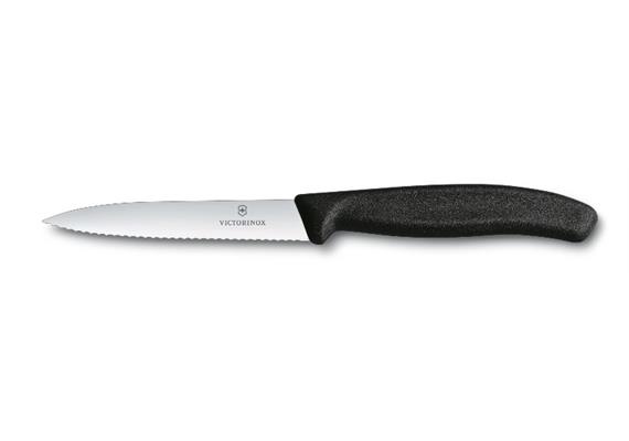 Gemüsemesser SwissClassic, Well., 10 cm, schwarz