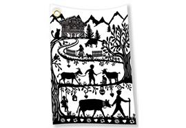 Geschirrtuch Scherenschnitt