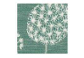 Gläsertuch dunkelgrün 48x70cm,Halbleine Pusteblume