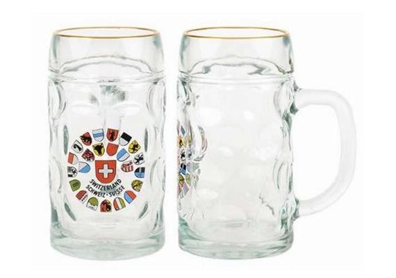 Glas-Bierkrug CH-W/KR, 0.5lt