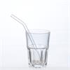 Glas-Trinkhalm gebogen 20cm, m. Bürste, Simax, 6er-Pack