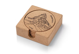 Glasuntersetzer 4 Stück Matterhorn