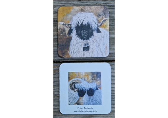 Glasuntersetzer Schwarznasenschaf
