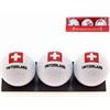 Golfball-Geschenk-Set à 3 Stk. weiss CH-Wappen